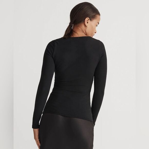 NWT Madewell Twist-Front Long-Sleeve Tee no073 size XL - Picture 2 of 10